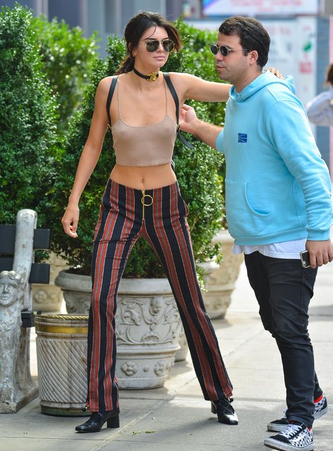 Reality star turned model Kendall Jenner goes braless while out and about in New York City, New York on September 27, 2016. (Photo by Fame Flynet)