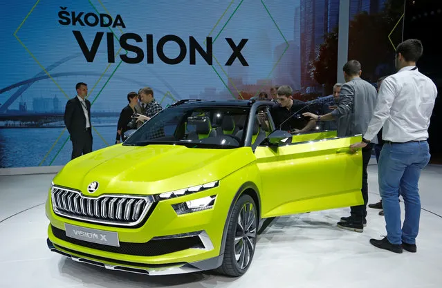 Skoda Vision X is presented during the press day at the 88th Geneva International Motor Show in Geneva, Switzerland on Tuesday, March 6, 2018. (Photo by Denis Balibouse/Reuters)