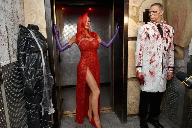 Heidi Klum attends the Heidi Klum's 16th Annual Halloween Party sponsored by GSN's Hellevator And SVEDKA Vodka At LAVO New York on October 31, 2015 in New York City. (Photo by Mike Coppola/Getty Images for Heidi Klum)