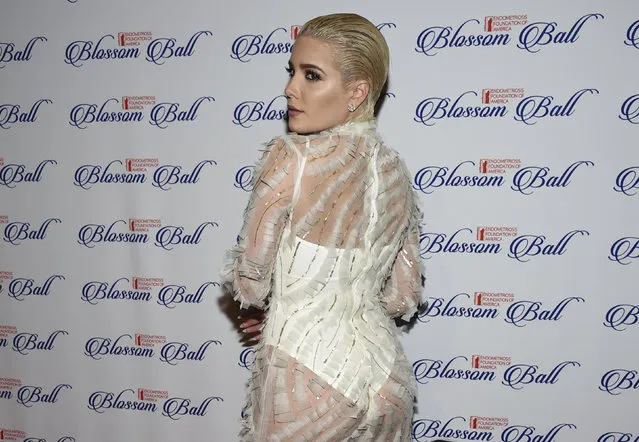 Singer Halsey attends the 9th annual Blossom Ball, benefitting the Endometriosis Foundation of America, on Monday, March 19, 2018, in New York. (Photo by Evan Agostini/Invision/AP Photo)