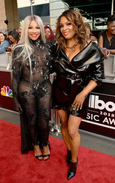 Cheryl James (L) and Sandra Denton of musical group Salt-N-Pepa attend the 2018 Billboard Music Awards at MGM Grand Garden Arena on May 20, 2018 in Las Vegas, Nevada. (Photo by Matt Winkelmeyer/Getty Images for dcp)