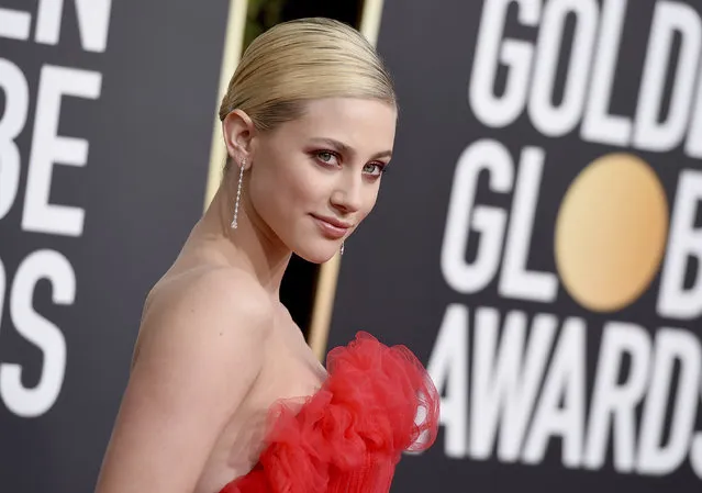 Lili Reinhart arrives at the 76th annual Golden Globe Awards at the Beverly Hilton Hotel on Sunday, January 6, 2019, in Beverly Hills, Calif. (Photo by Jordan Strauss/Invision/AP Photo)