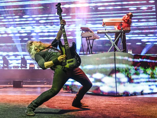 Troy Sanders of American heavy metal band Mastodon performs at Concord Pavilion on April 20, 2023 in Concord, California. (Photo by Steve Jennings/Getty Images)