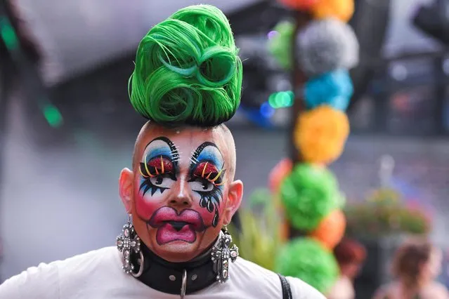 A reveller attends drag extravaganza “Bushwig” that was cancelled last year due to the coronavirus disease (COVID-19) pandemic in New York City, New York, U.S., September 12, 2021. (Photo by Stephanie Keith/Reuters)