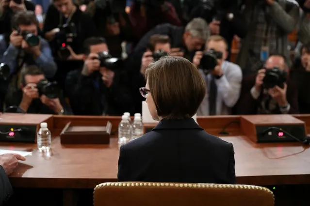 Deputy Assistant Secretary of Defense for Russian, Ukrainian, and Eurasian Affairs Laura Cooper takes her seat at a House Intelligence Committee impeachment inquiry into U.S. President Donald Trump on Capitol Hill in Washington, U.S., November 20, 2019. (Photo by Loren Elliott/Reuters)