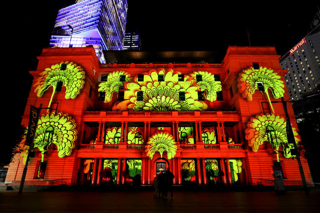 Customs House is illuminated during Vivid Sydney 2023 on May 26, 2023 in Sydney, Australia. Vivid Sydney is an annual festival of light, music and ideas. Vivid Sydney 2023 runs from 26 May to 17 June 2023. (Photo by Brendon Thorne/Getty Images)