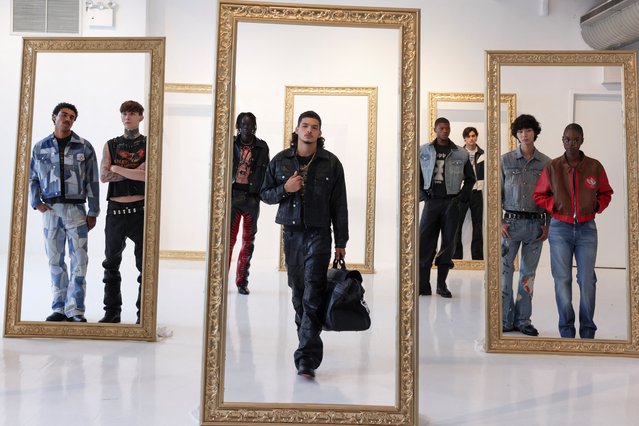 Models present creations from a designer brand named 'Earthling' at New York Men's Day fashion show in Daylight Studios at New York Fashion Week, in New York City, U.S., September 6, 2024. (Photo by Kent J Edwards/Reuters)