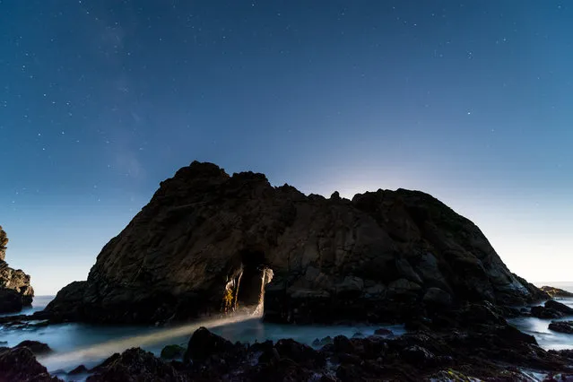 “Moon Light”. This shot is taken by the full moon light. The moon light is coming through a key hole. Only couple of times through the year can capture this. Photo location: Big Sur, California, USA. (Photo and caption by Kenji Yamamura/National Geographic Photo Contest)