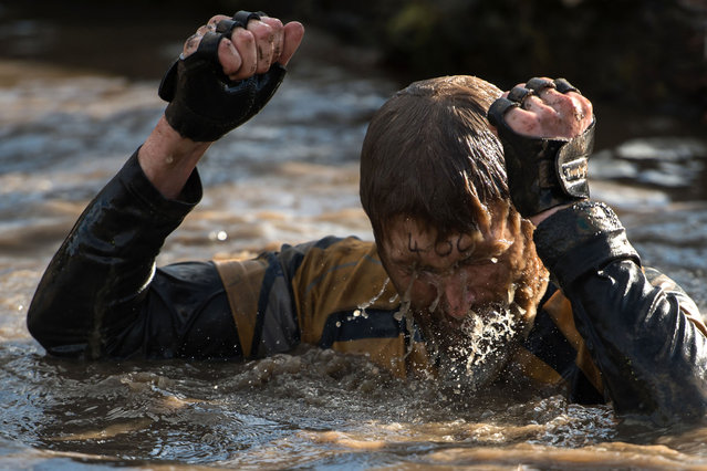 A competitor participates in the Tough Guy endurance event near Wolverhampton, central England, on February 4, 2018. (Photo by Oli Scarff/AFP Photo)