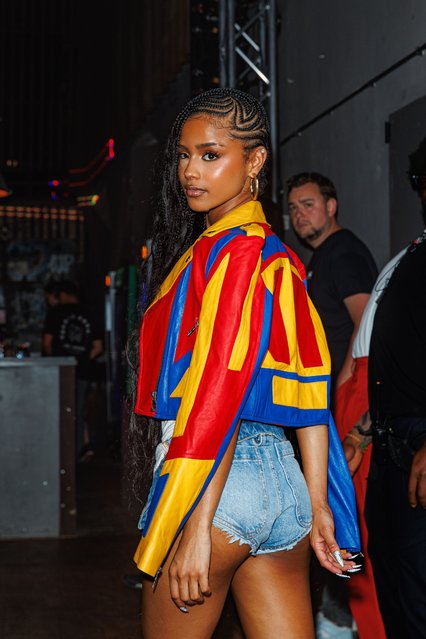 South African singer Tyla in the second decade of July 2025 was seen arriving at the Maaya Venue in Berlin to attend a fan event. (Photo by Splash News and Pictures)