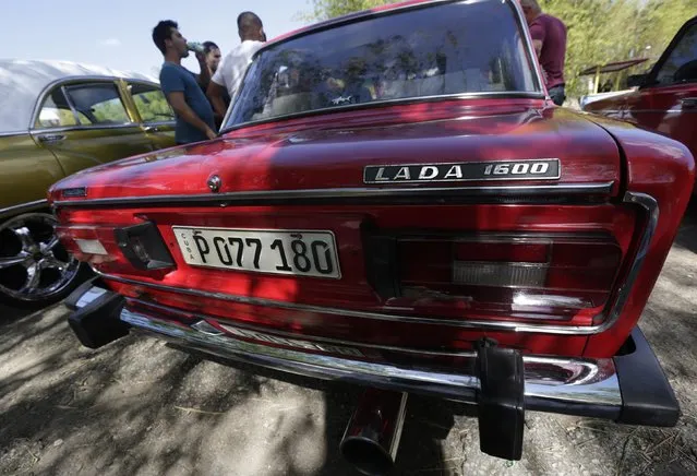 A Lada 1600 is seen parked at the beach on the outskirts of Havana February 8, 2015. (Photo by Enrique De La Osa/Reuters)