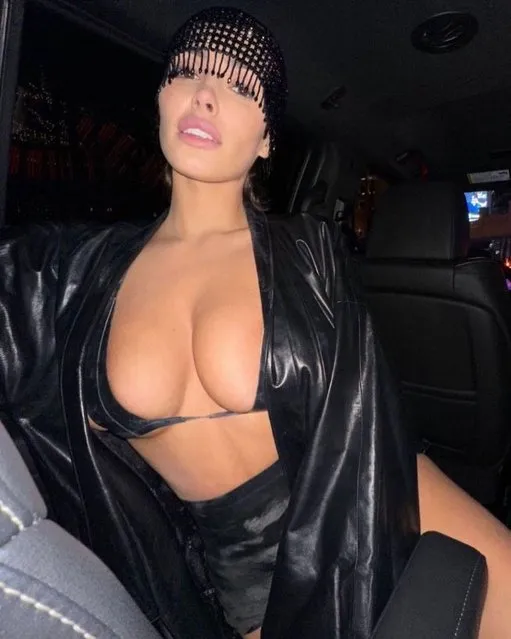 Kanye West's wife Bianca Censori was seen while celebrating her 29th birthday at a Las Vegas strip club in the first decade of January 2024. (Photo by jeen__yuhs_/Instagram)
