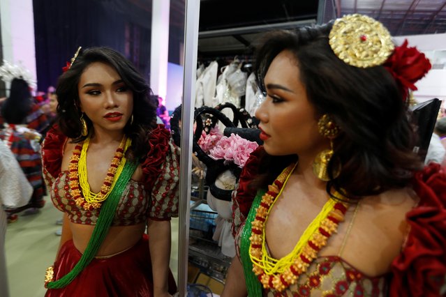 Angel Lama of Nepal waits backstage during the final show of the Miss International Queen 2019 transgender beauty pageant in Pattaya, Thailand on March 8, 2019. (Photo by Jorge Silva/Reuters)