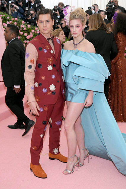 Cole Sprouse and Lily Reinhart attend The 2019 Met Gala Celebrating Camp: Notes on Fashion at Metropolitan Museum of Art on May 06, 2019 in New York City. (Photo by Neilson Barnard/Getty Images)