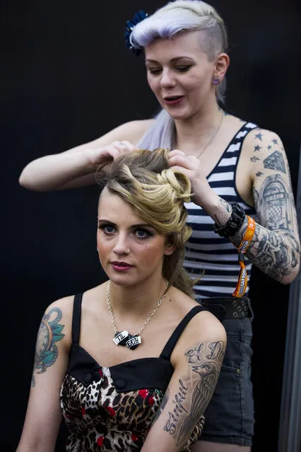 General atmosphere at The Great British Tattoo Show at Alexandra Palace on May 24, 2014 in London, England. (Photo by Tristan Fewings/Getty Images for Alexandra Palace)