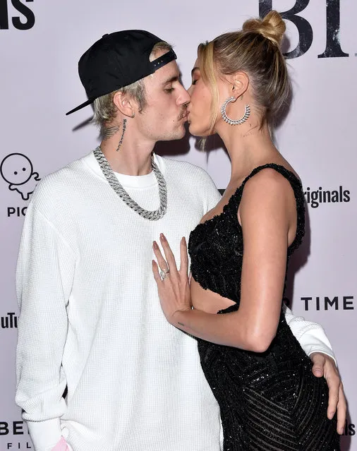 Justin Bieber and Hailey Bieber attend the Premiere of YouTube Original's “Justin Bieber: Seasons” at Regency Bruin Theatre on January 27, 2020 in Los Angeles, California. (Photo by Axelle/Bauer-Griffin/FilmMagic)