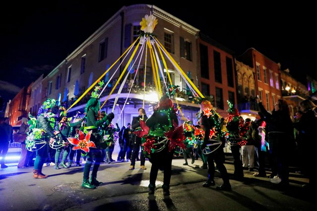 Members of the Krewe of Joan of Arc march in the parade honoring the birthday of Joan of Arc as Twelfth Night kicks off Carnival season, in New Orleans, Louisiana, on January 6, 2025. (Photo by Octavio Jones/Reuters)
