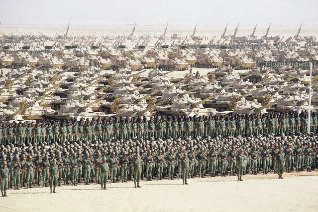 Egyptian military parade to celebrate the 5th anniversary of the October 1973 war with Israel, October 6, 1978. (Photo by Bill Foley/AP Photo)