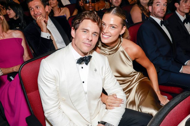 James Marsden and Frederique Brons attend The 77th Primetime Emmy Awards at Peacock Theater on September 14, 2025 in Los Angeles, California. (Photo by Francis Specker/CBS via Getty Images)