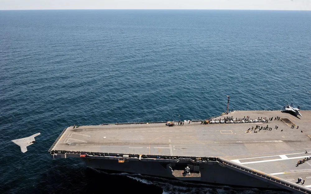 X-47B Makes Historic Carrier Launch