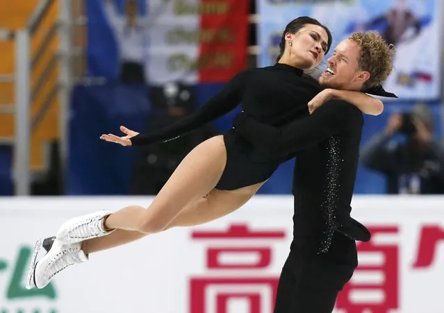 Figure Skating, ISU Grand Prix Rostelecom Cup 2016/2017, Ice Dance Free Dance in Moscow, Russia on November 5, 2016. Madison Chock and Evan Bates of the U.S. compete. (Photo by Maxim Shemetov/Reuters)