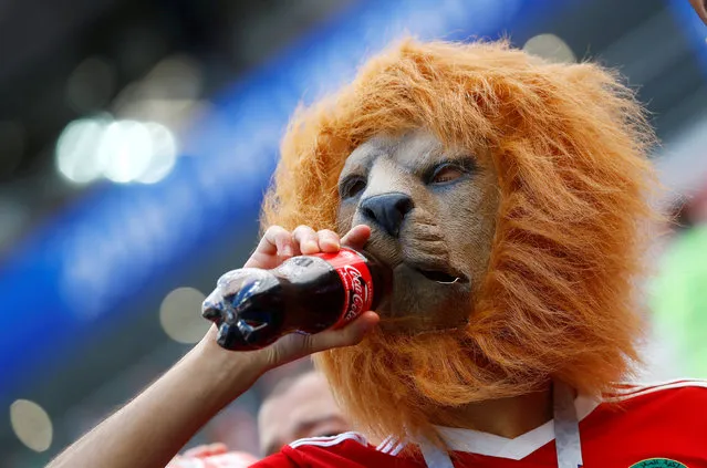 Fans before the Russia 2018 World Cup Group B football match between Morocco and Portugal at the Luzhniki Stadium, Moscow, Russia on June 20, 2018. (Photo by Kai Pfaffenbach/Reuters)