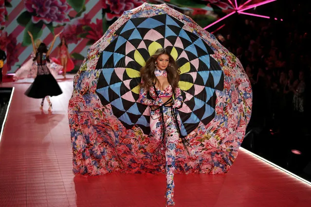 A model presents a creation during the 2018 Victoria's Secret Fashion Show in New York City, New York, U.S., November 8, 2018. (Photo by Mike Segar/Reuters)