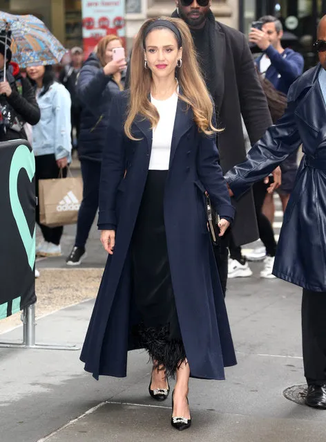 Jessica Alba leaves Build Studios on May 14, 2019 in New York City. (Photo by  Dara Kushner/INSTARimages.com)