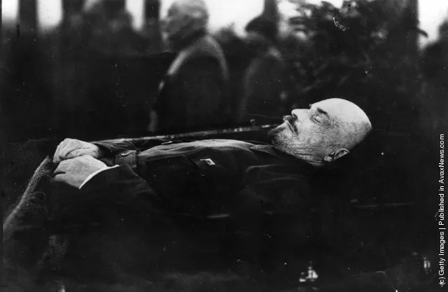 1924:  Vladimir Ilyich Lenin lying in state in the Kremlin