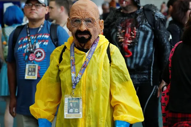 An attendee poses for a picture as they arrive in a costume to enjoy Comic Con International in San Diego, California, U.S., July 19, 2019. (Photo by Mike Blake/Reuters)
