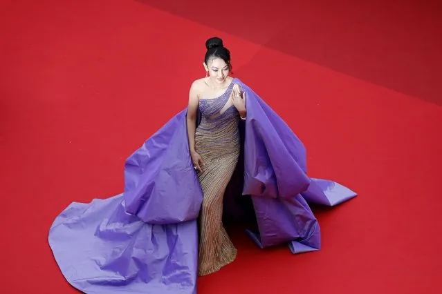 Fashion influencer Jessica Wang attends the screening of “Forever Young (Les Amandiers)” during the 75th annual Cannes film festival at Palais des Festivals on May 22, 2022 in Cannes, France. (Photo by Pool/Getty Images)