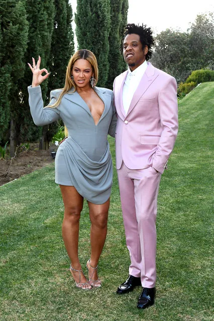 (L-R) Beyoncé and Jay-Z attend 2020 Roc Nation THE BRUNCH on January 25, 2020 in Los Angeles, California. (Photo by Kevin Mazur/Getty Images for Roc Nation)