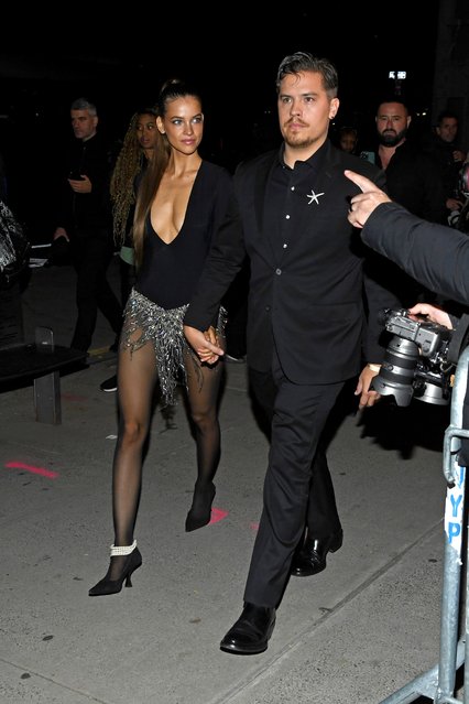 (L-R) Hungarian model Barbara Palvin and American actor Dylan Sprouse attend the Victoria's Secret Fashion Show 2024 After Party at Crane Club on October 15, 2024 in New York City. (Photo by Noam Galai/Getty Images for Victoria's Secret)