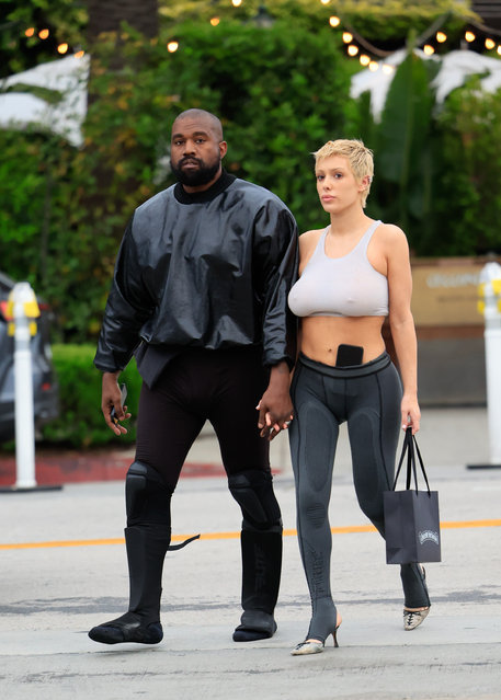 American rapper Kanye West and architectural designer Bianca Censori are seen on May 13, 2023 in Los Angeles, California. (Photo by Rachpoot/Bauer-Griffin/GC Images)