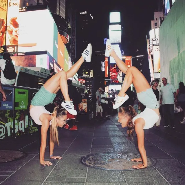 Teagan and Samantha Rybka, 22, from Perth, Australia started doing acrobatics at the tender age of three with the help of their mum, an acrobat herself. After years of painstakingly perfecting their craft, which also incorporates dance, the pair got their big break in 2013 when they made it to the Australia’s Got Talent semi-finals and have since gone on to travel the world to perform. (Photo by The Rybka Twins/Mediadrumworld)