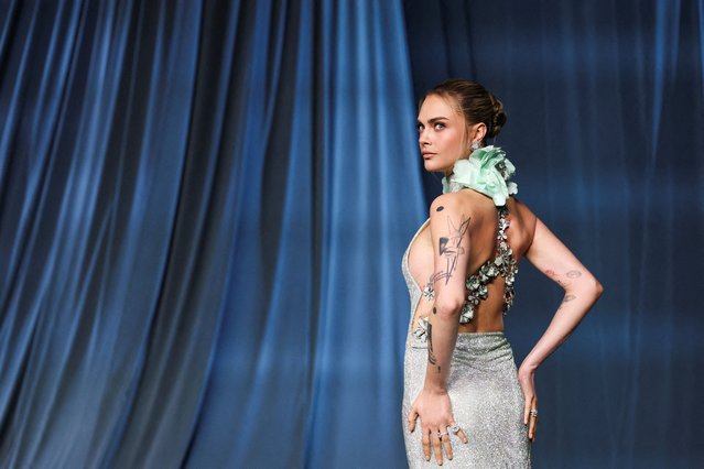 English model and actress Cara Delevingne attends the fifth annual Academy Museum Gala in Los Angeles, California, U.S., October 18, 2025. (Photo by Mario Anzuoni/Reuters)