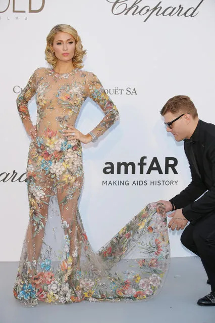 Paris Hilton arrives at the amfAR Gala Cannes 2018 at Hotel du Cap-Eden-Roc on May 17, 2018 in Cap d'Antibes, France. (Photo by Andreas Rentz/amfAR/Getty Images for amfAR)