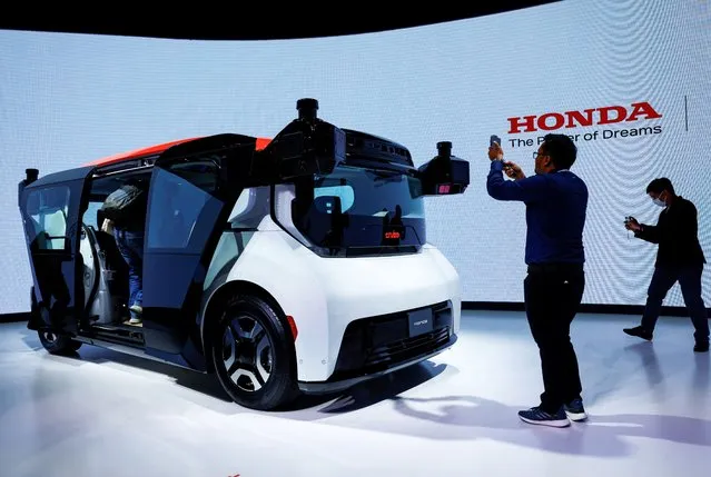 A view of the Honda Cruise Origin during the Japan Mobility Show 2023 at Tokyo Big Sight in Tokyo, Japan on October 25, 2023. (Photo by Issei Kato/Reuters)