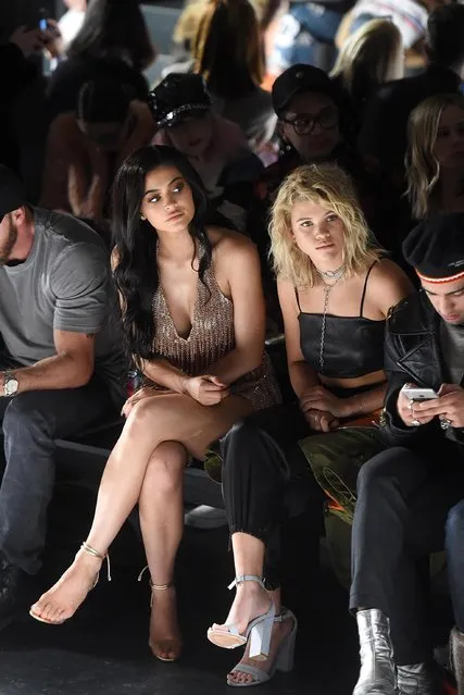 Kylie Jenner and Sofia Richie attend the Jeremy Scott collection Front Row during, New York Fashion Week: The Shows at Gallery 1, Skylight Clarkson Sq on February 10, 2017 in New York City. (Photo by Jamie McCarthy/Getty Images for New York Fashion Week)