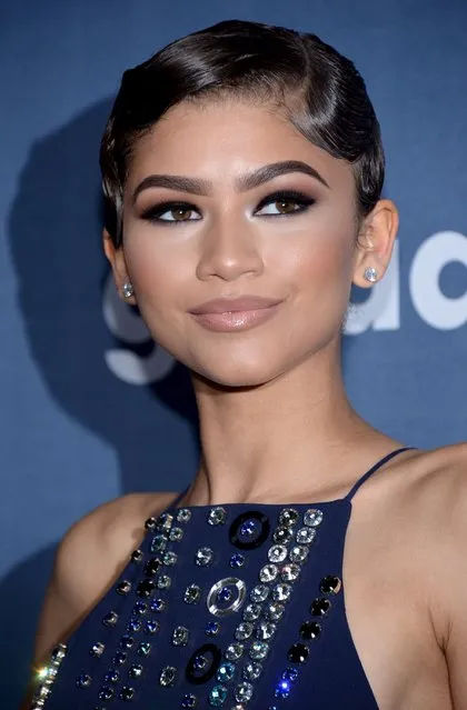 Zendaya attends the 27th annual GLAAD Media Awards in Beverly Hills, California April 2, 2016. (Photo by Phil McCarten/Reuters)
