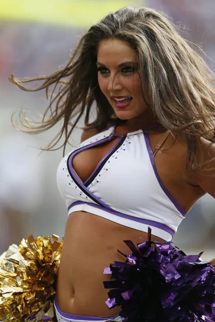 September 15, 2013; Baltimore, MD, USA; Baltimore Ravens cheerleaders performs during the game against the Cleveland Browns at M&T Bank Stadium. (Photo by Mitch Stringer/USA TODAY Sports)