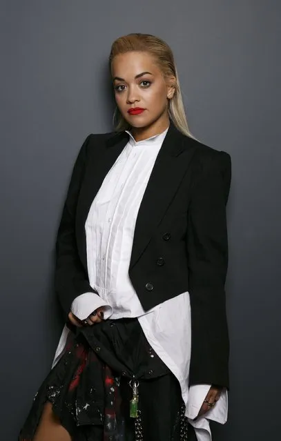 Rita Ora visits Kiss FM Studio's on September 3, 2015 in London, England. (Photo by John Phillips/Getty Images)