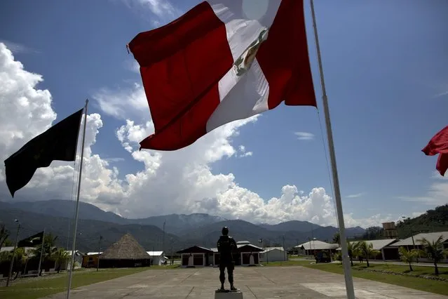 This September 19, 2014 photo, shows the Mazamari counternarcotics military base in the Apurimac, Ene and Mantaro River Valleys, or VRAEM, the world's No. 1 coca-growing region, in Junin, Peru. (Photo by Rodrigo Abd/AP Photo)