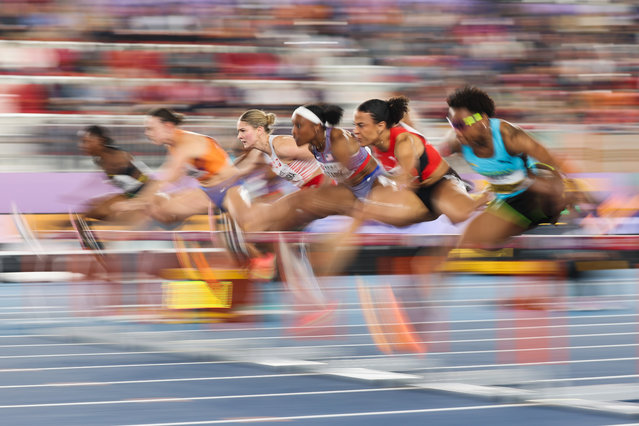 Pia Skrzyszowska of Team Poland (3nd-L) competes in the Women's 60 Metres Hurdles final on day three of the World Athletics Indoor Championships Nanjing 2025 at Nanjing Youth Olympic Games Sports Park on March 23, 2025 in Nanjing, China. (Photo by Lintao Zhang/Getty Images)