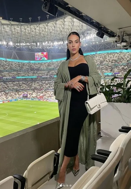 Cristiano Ronaldo's long-term partner Georgina Rodriguez before theduring the FIFA World Cup 2022 round of 16 soccer match between Portugal and Switzerland at Lusail Stadium in Lusail, Qatar, 06 December 2022. (Photo by @georginagio/Instagram)