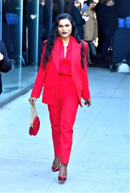 American actress Mindy Kaling attends the Michael Kors Collection Fall/Winter 2023 Runway Show during New York Fashion Week  on February 15, 2023 in New York City. (Photo by Raymond Hall /GC Images)
