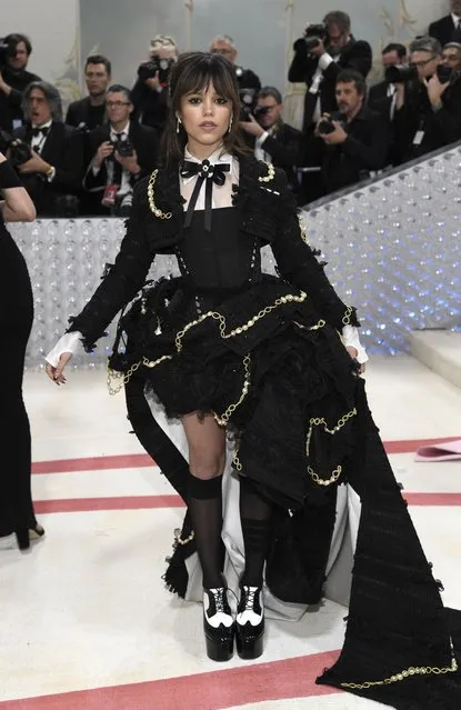 American actress Jenna Ortega attends The Metropolitan Museum of Art's Costume Institute benefit gala celebrating the opening of the “Karl Lagerfeld: A Line of Beauty” exhibition on Monday, May 1, 2023, in New York. (Photo by Evan Agostini/Invision/AP Photo)
