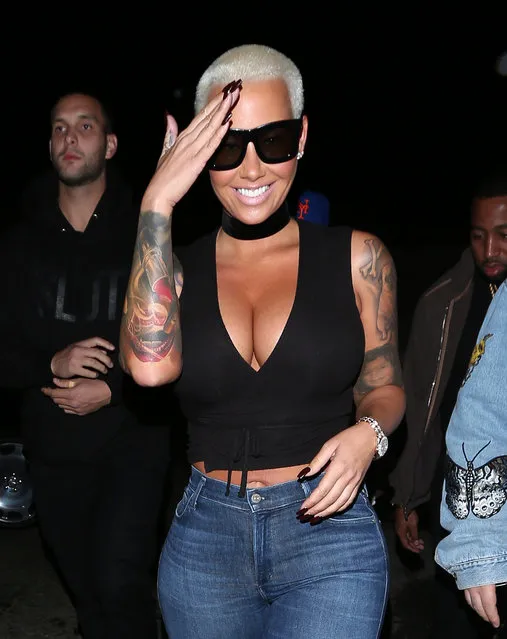 Amber Rose goes to Ace of Diamonds in West Hollywood, California on October 25, 2016. (Photo by Photographer Group/Splash News)