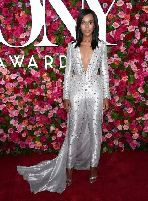 Kerry Washington arrives at the 72nd annual Tony Awards at Radio City Music Hall on Sunday, June 10, 2018, in New York. (Photo by Evan Agostini/Invision/AP Photo)