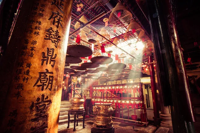 “Man Mo temple, Hong Kong, is small and unassuming, but this little pocket of quiet, five minutes from my apartment, is where I spent each morning of my trip, and has stuck with me since. Beautiful spot, I miss it”. (Photo by Nathaniel Jones/The Guardian)